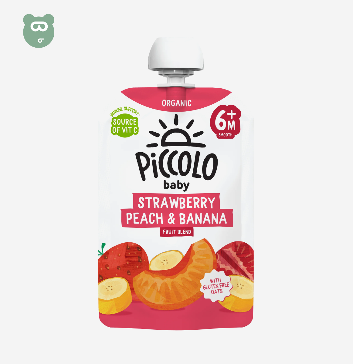 Piccolo Baby Strawberry Peach & Banana 100g 6m+