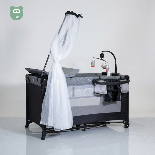 Burbay Travel Cot Black