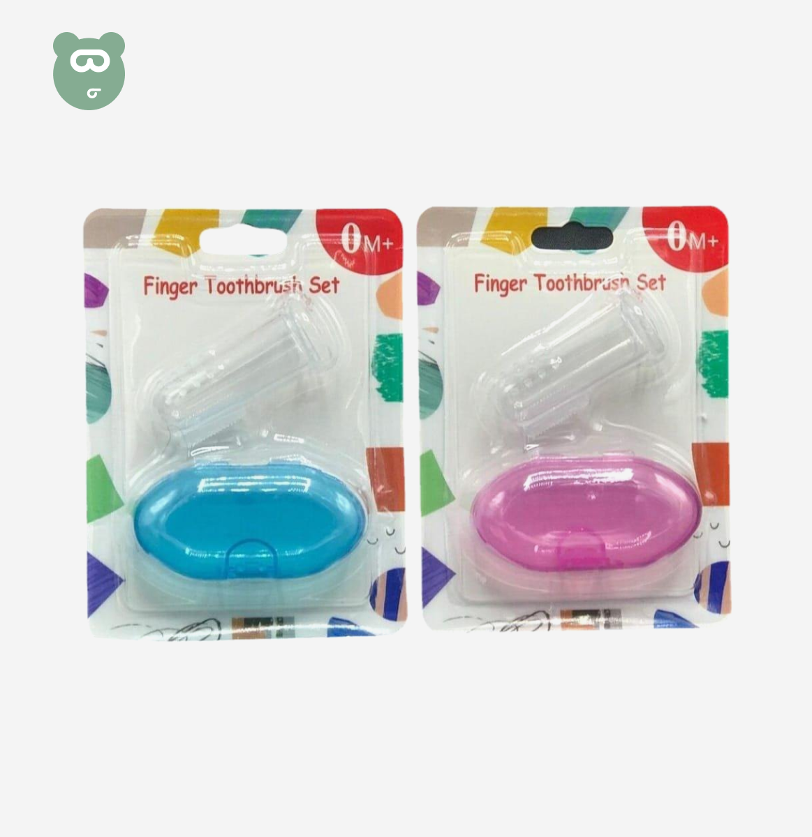 Finger Toothbrush Set 0m+ -  Pink