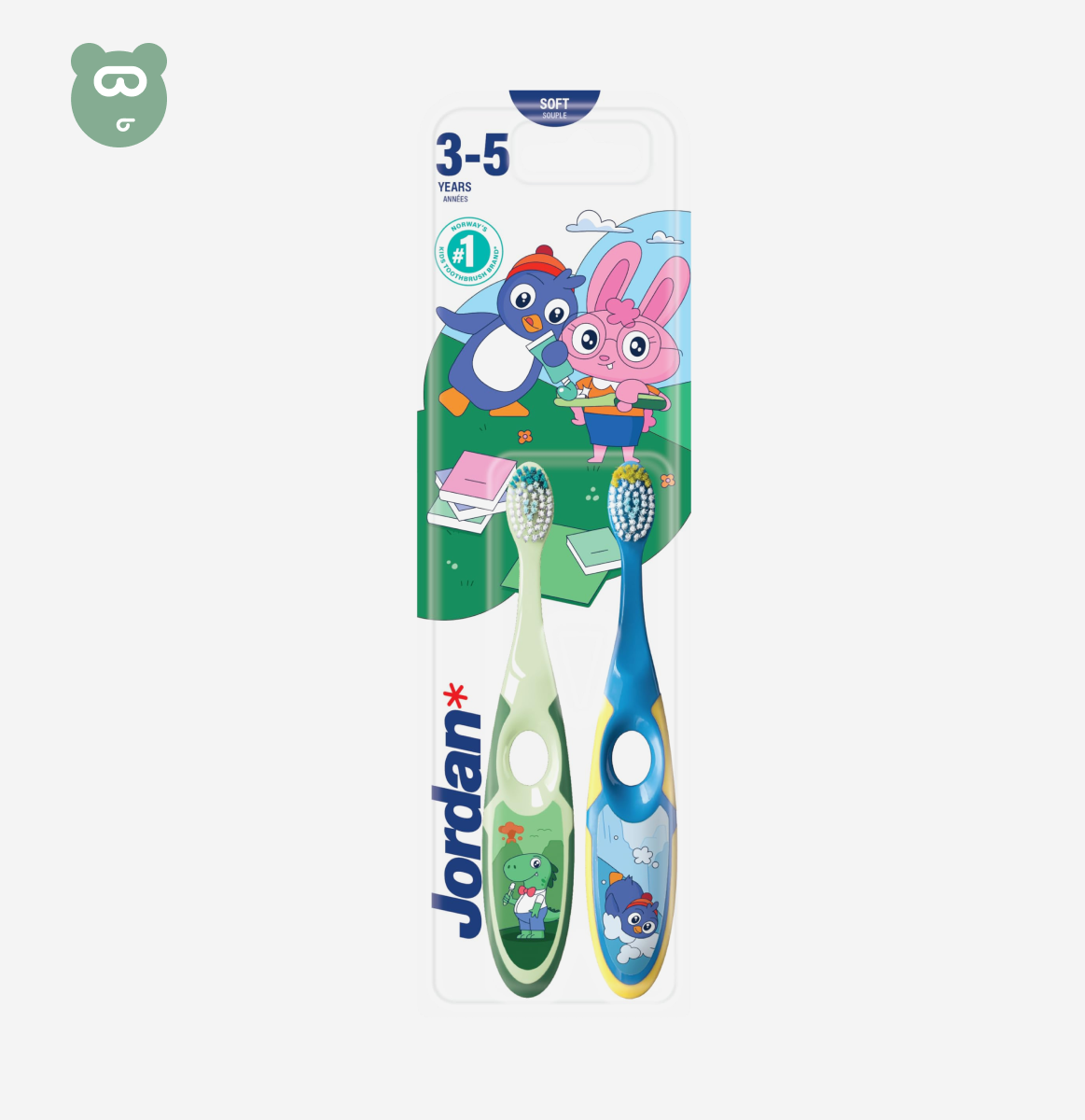 Jordan Kids Toothbrush 2pcs - 3-5y