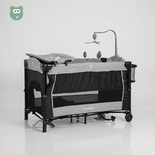 Burbay travel Cot Dark gray