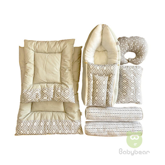 7 in 1 Baby Bedding Set - Diamond Print