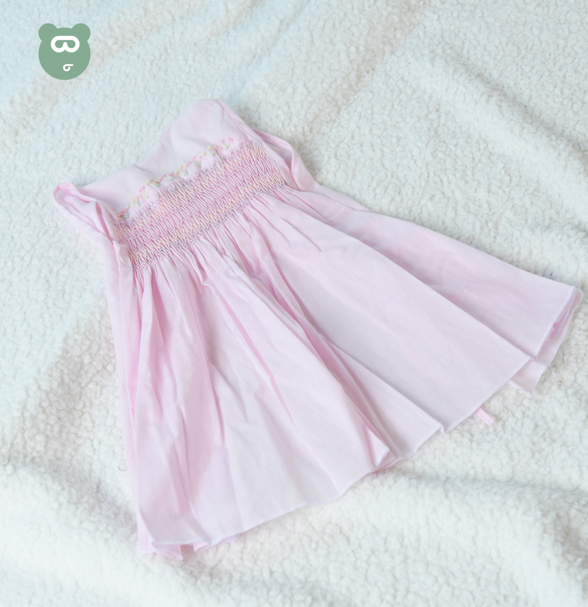 Smocked Baby Shirt 0-3m