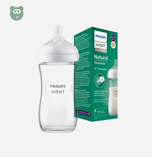 Avent Natural Glass Bottle 240ml 1m+