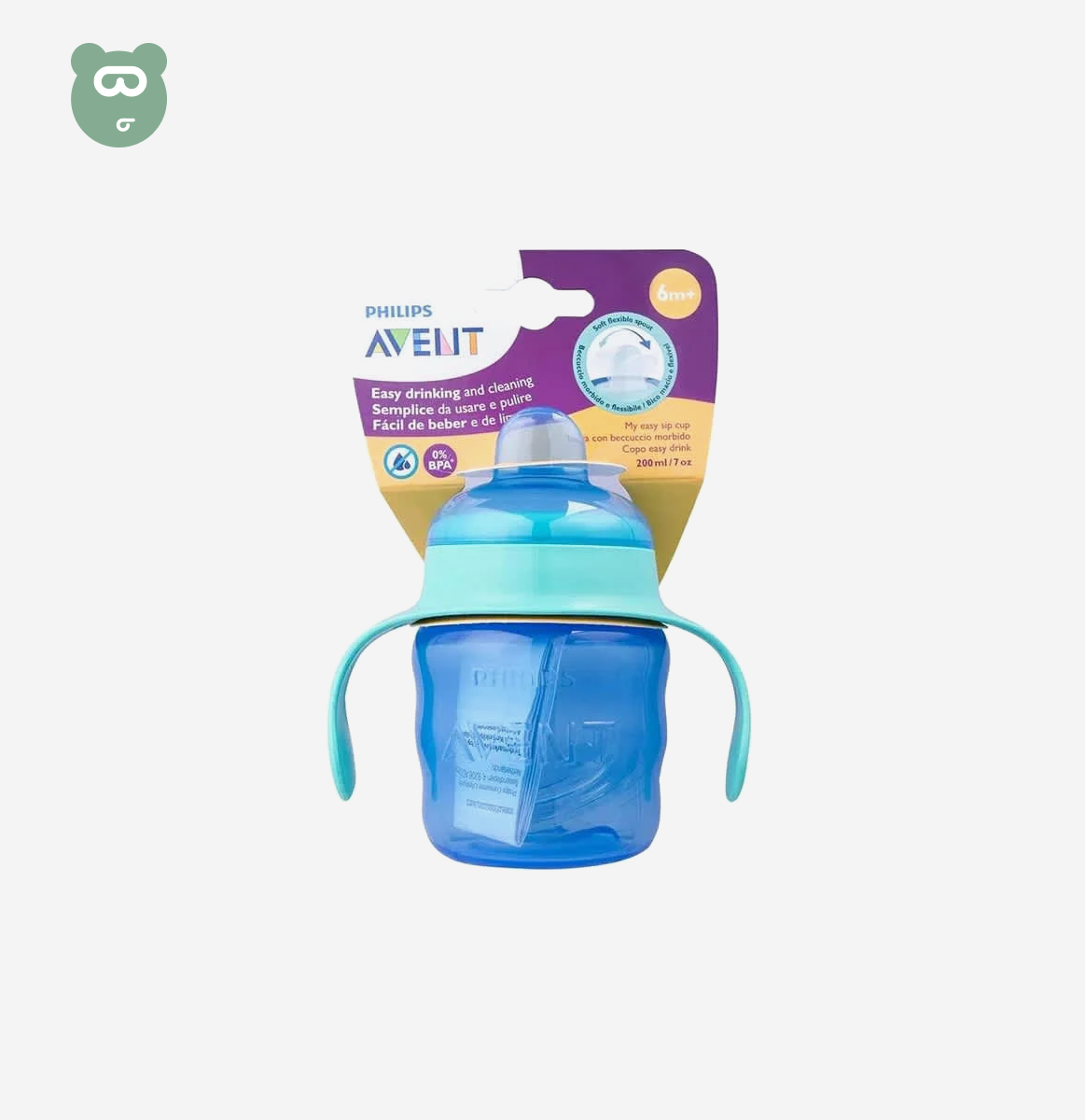 Avent Spout Cup 7oz 6m - Blue