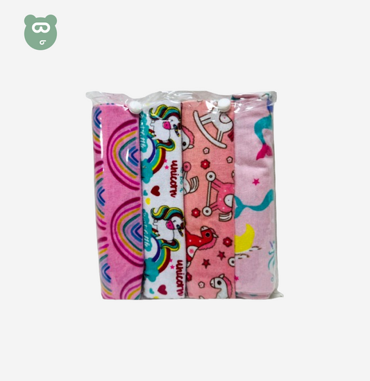 Baby Blanket 4 Set - Pink Unicorn