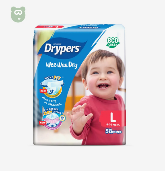Drypers Wee Wee Dry L 9-14KG 58PCS