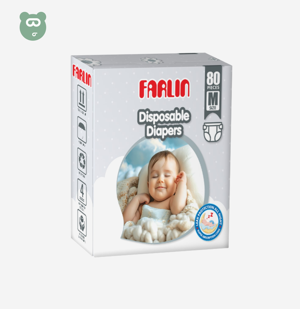 Farlin Baby Diapers Medium 80Pcs