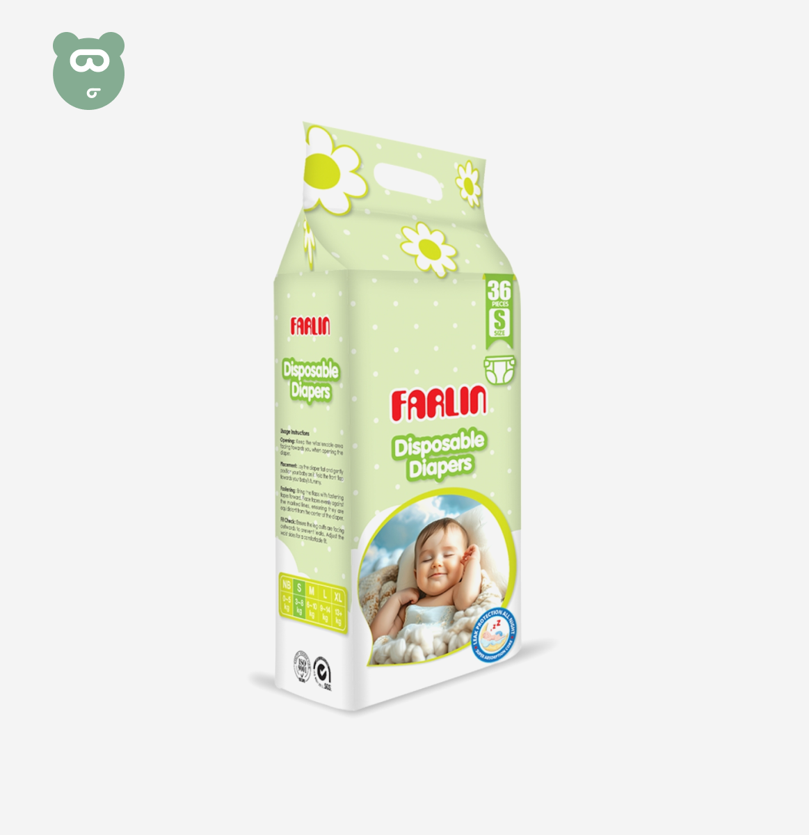 Farlin Baby Diapers S 36Pcs