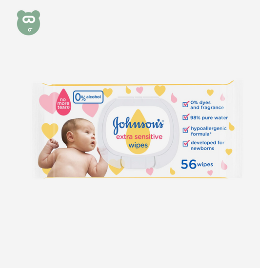 Johnsons Baby Wipes Extra Sensitive 56