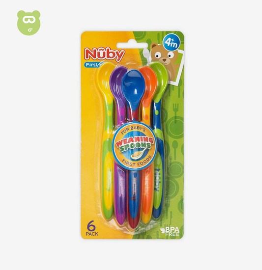 Nuby Weaning Spoons 6pk 4m+