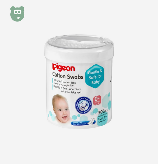 Pigeon Cotton Swabs 0m+ 200pcs