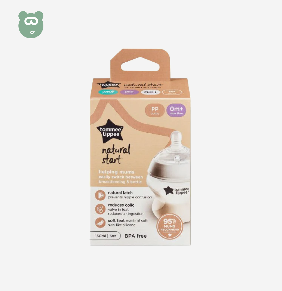 Tommee Tippee Natural Start PP Bottle 150ml-SNAIL