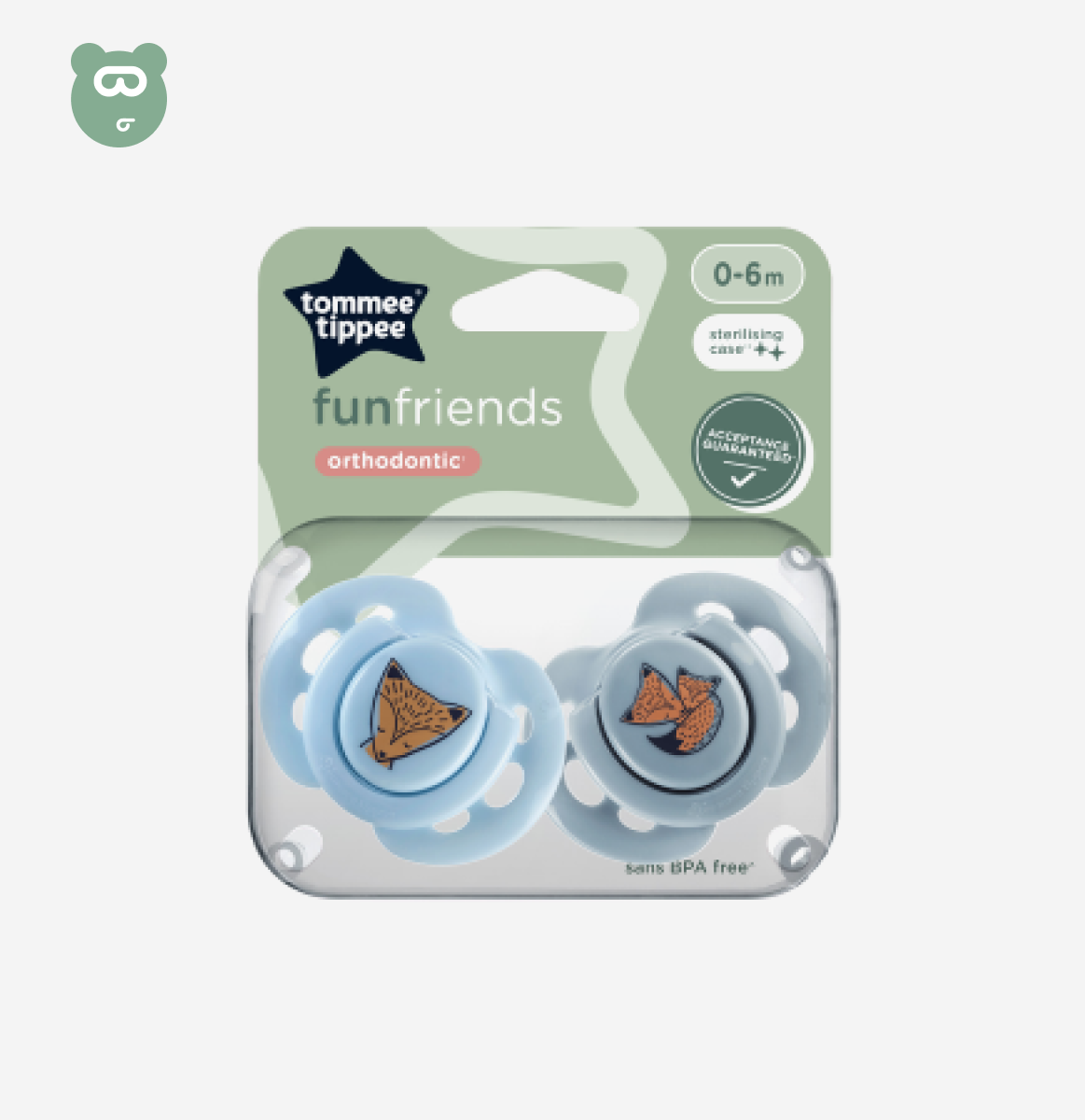 Tommee Tippee Fun Friends soother  6- 18M