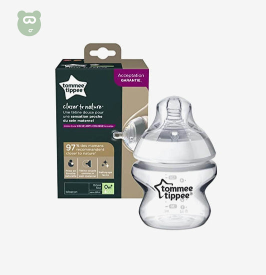 Tommee Tippee Closer To Nature Baby Feeding Bottle, 0m+ 150ml
