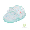 Portable baby travel bed with mosquito net - Forest Blue