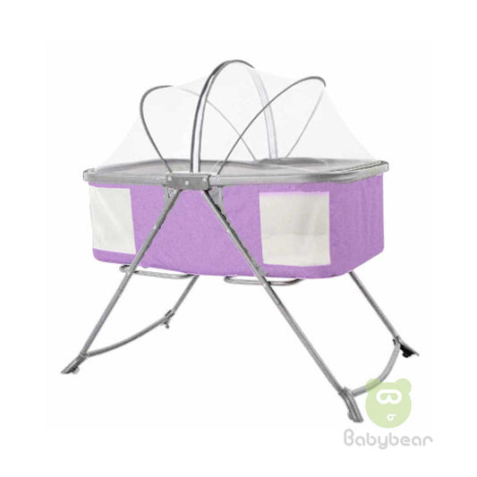Baby Crib Baby Cradle Baby Bassinet- Purple