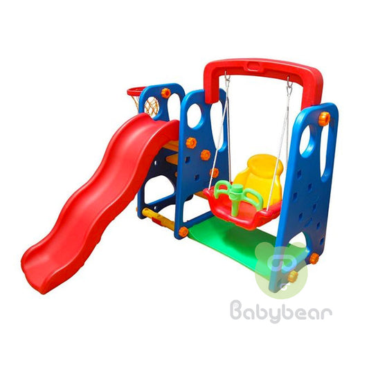 3 in 1 Baby Swing and Slide and Basket Ball Ring Playground