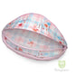 Portable baby travel bed with mosquito net - Forest Pink