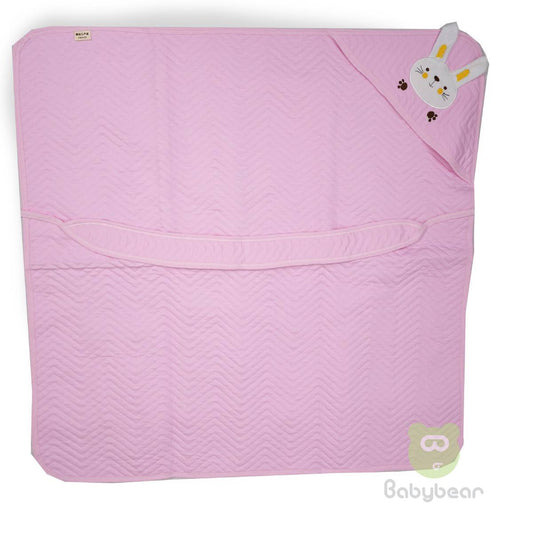 Hooded Baby Blanket - Pink