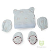 Baby cap, mittens and bootie set - Kitten Design