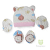 Baby cap, mittens and bootie set - Airplane Design