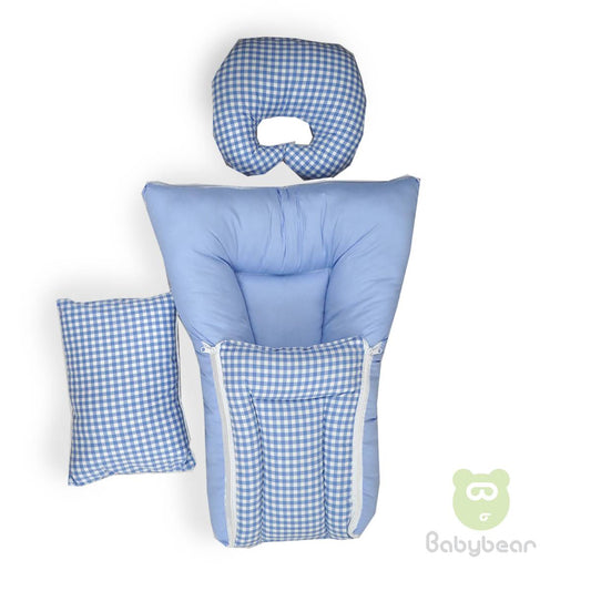 7 in 1 Bedding Set - Blue Checks