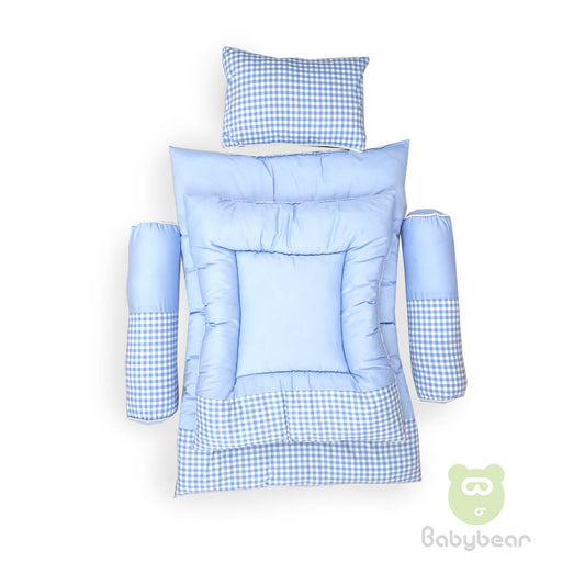 7 in 1 Bedding Set - Blue Checks