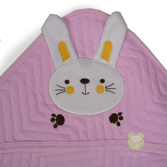 Hooded Baby Blanket - Pink