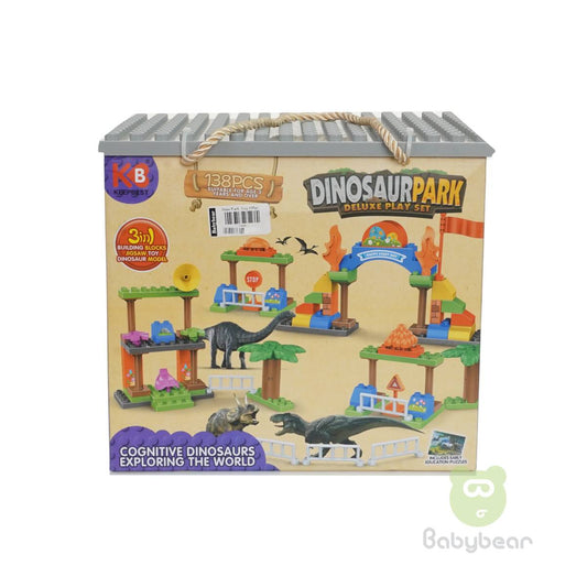3 in 1 Dinosaur Park Building Block Play Set