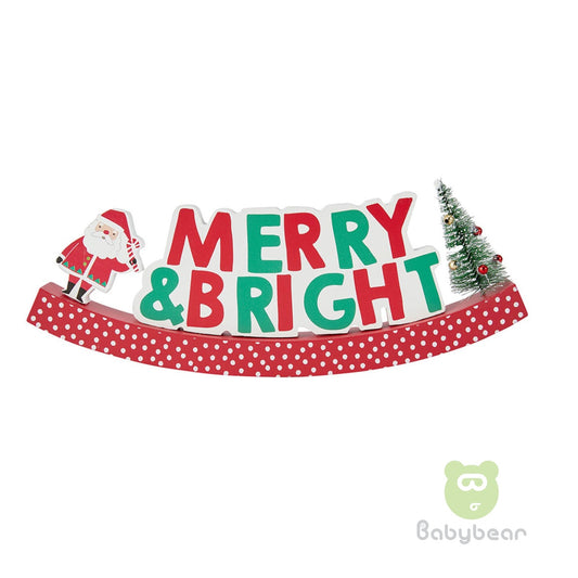 Christmas Merry and Bright Rocking Sign