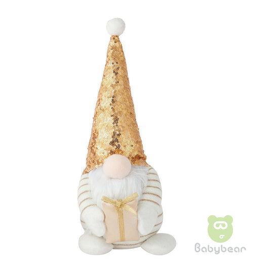 Christmas Decoration Medium Gnome-Gold