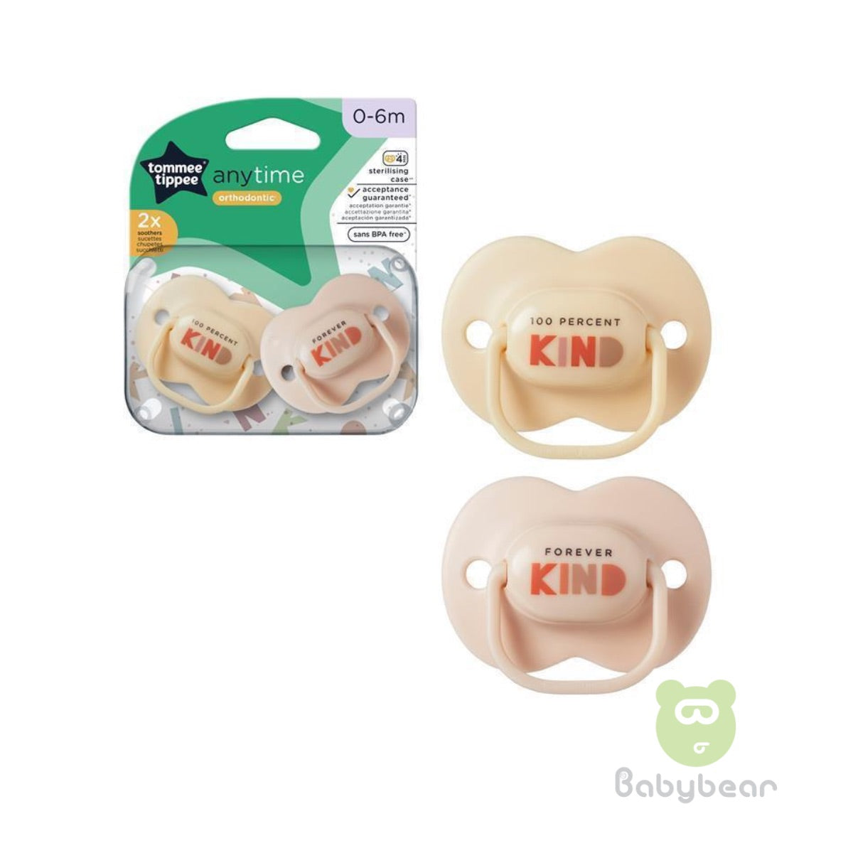 Tommee Tippee Anytime Soother pacifier  0-6m