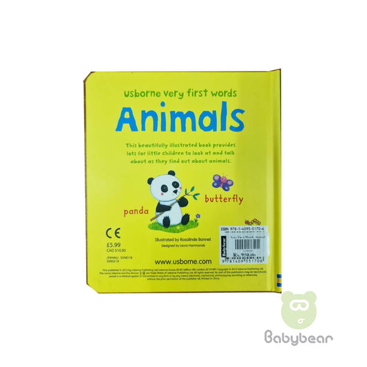 Usborne Very First Words Animals Board Book