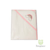 Babybear Hooded White Towel Pink Border