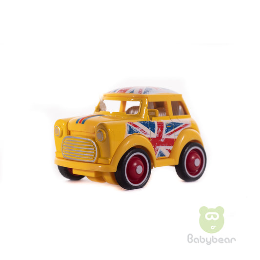 Metal Friction Powered Die-cast Classic Mini Cooper Yellow