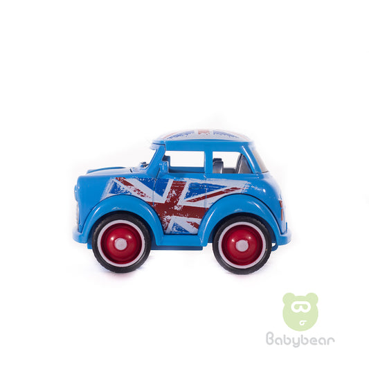 Metal Friction Powered Die-cast Classic Mini Cooper Blue