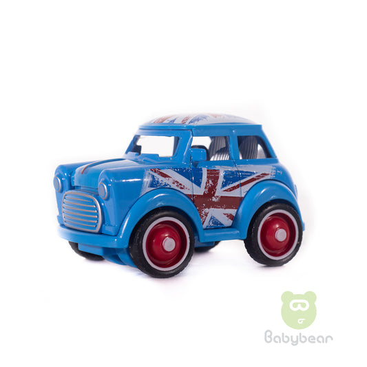 Metal Friction Powered Die-cast Classic Mini Cooper Blue