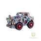 Graffiti Style Metal Friction Powered Die-cast Classic Cars Blue