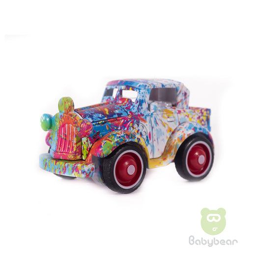 Graffiti Style Metal Friction Powered Die-cast Classic Cars Multi Colour
