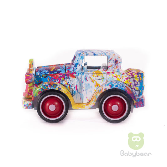 Graffiti Style Metal Friction Powered Die-cast Classic Cars Multi Colour