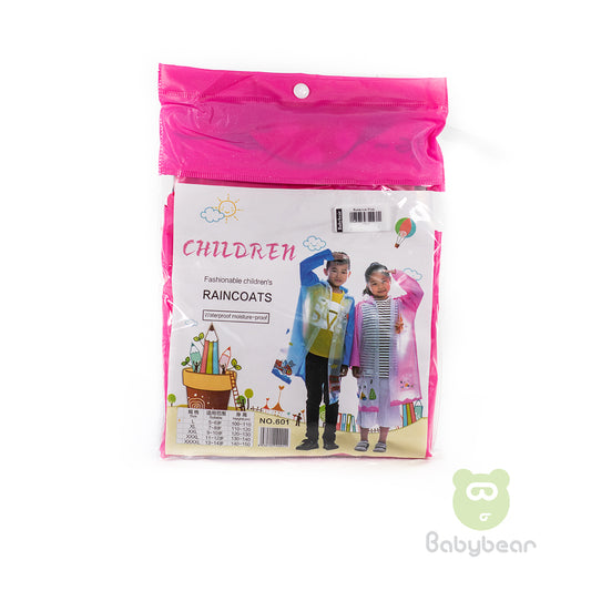 Childrens Raincoat Pink