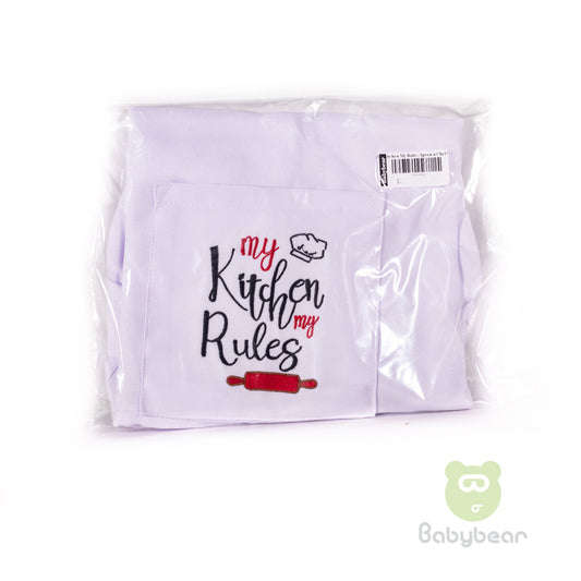 Kids Apron and Hat Set - My Kitchen My Rules
