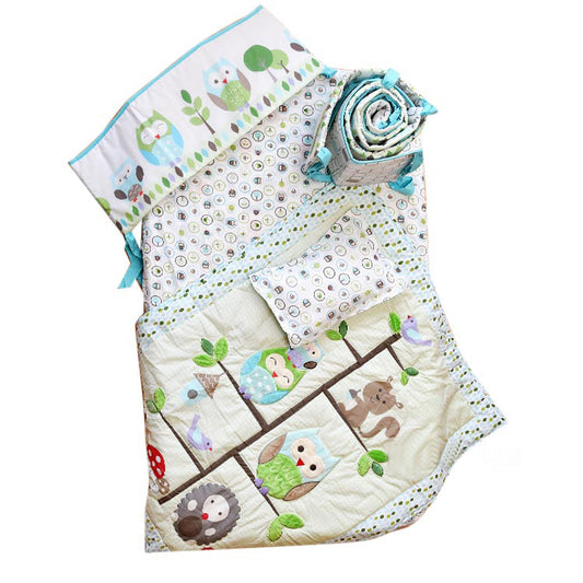 8 Piece Bedding Set - Blue Owl