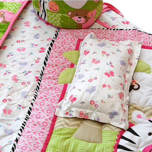 8 Piece Bedding Set - Pink Zoo