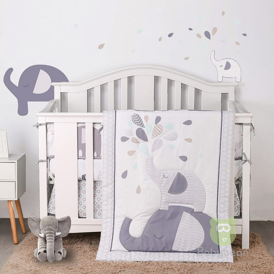Baby Bedding Set - Elephant 8 Pc