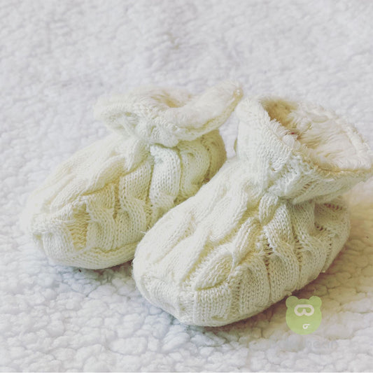 Classic Baby Booties - White