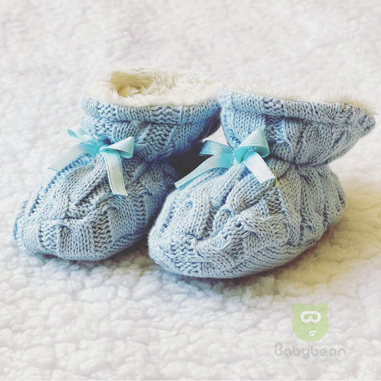 Classic Baby Booties - Blue