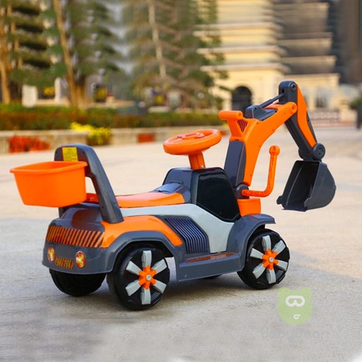 Excavator ride on - Peach