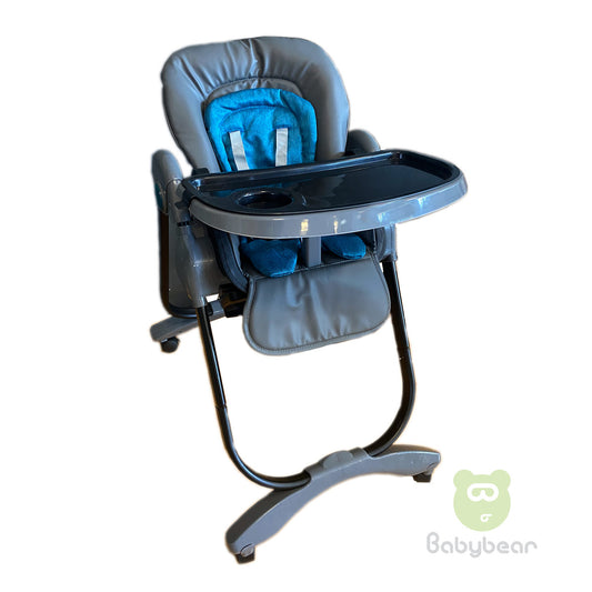 Teal Grey Baby Feeding Chair